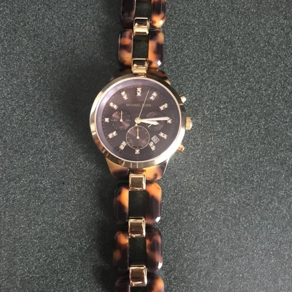 Michael Kors Showstopper Chronograph Tortoise Shell Women display picture 1